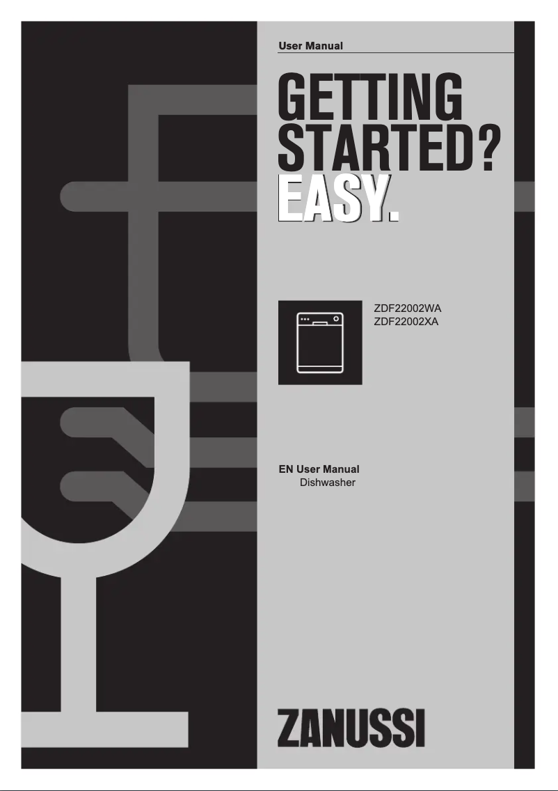 Page 1 of the manual User Manual Zanussi ZDF22002XA