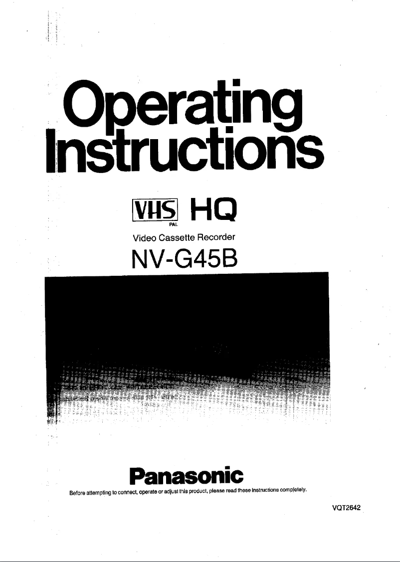 First page image of the manual for NV-G40B