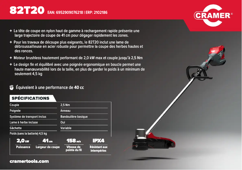 First page image of the manual for 82T20