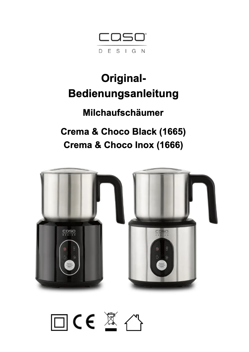 First page image of the manual for Crema & Choco 1666