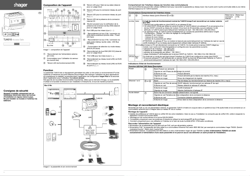 First page image of the manual for TJA510
