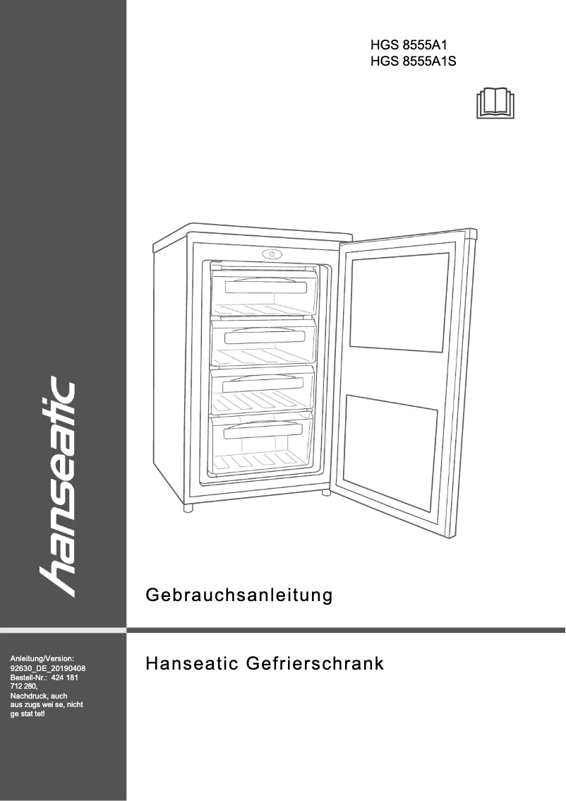 First page image of the manual for HGS 8555A1S