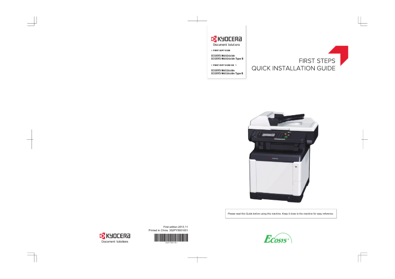 Page 1 of the manual User Manual Kyocera ECOSYS M6526cidn