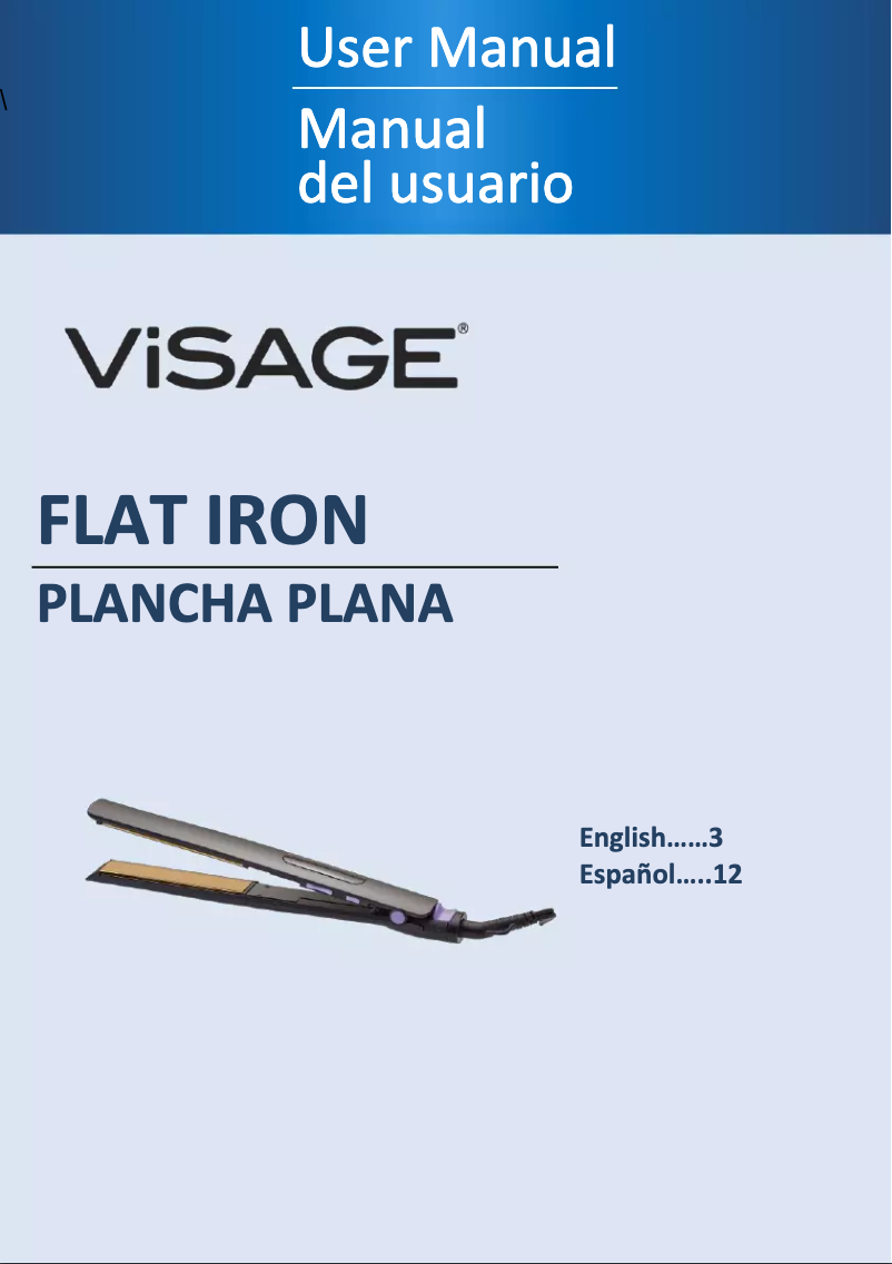 First page image of the manual for Flat Iron Curling Wand or Curling Iron BY-708A