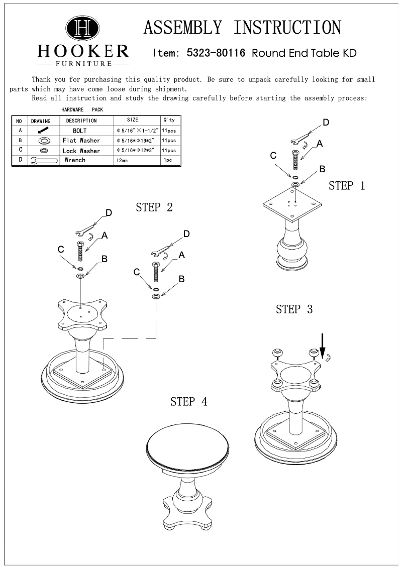 First page image of the manual for 5323-80116