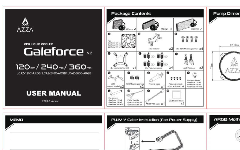 Page 1 of the manual User Manual Azza Galeforce 240 V.2