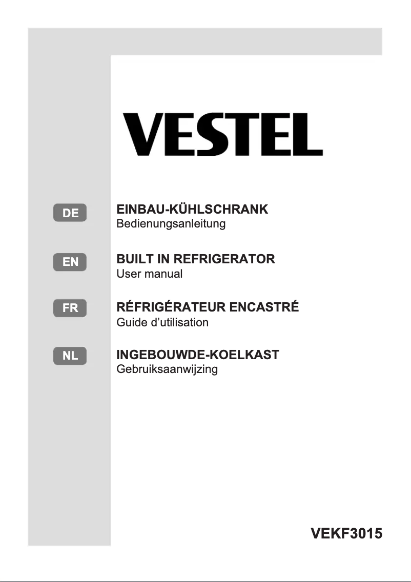 First page image of the manual for VEKF3015