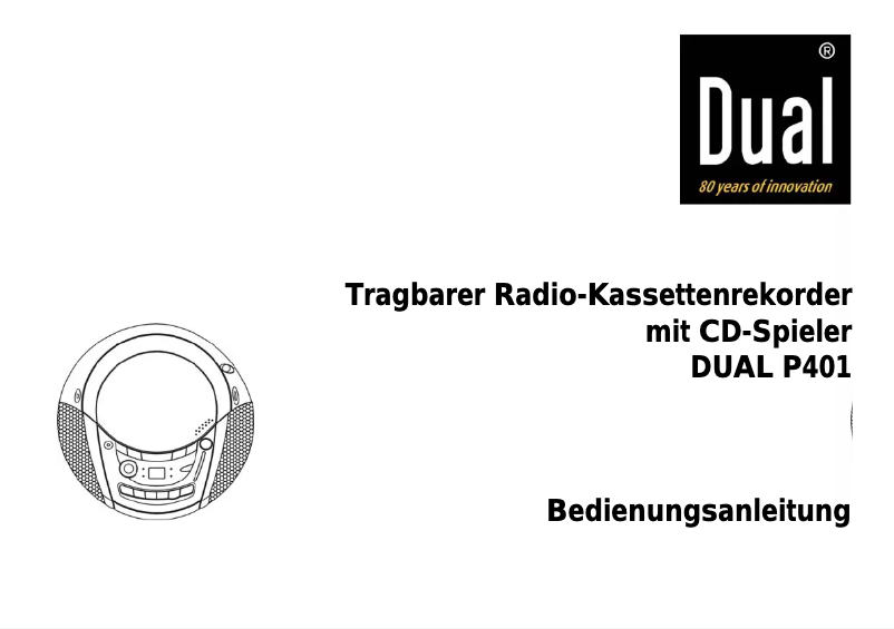 First page image of the manual for P401