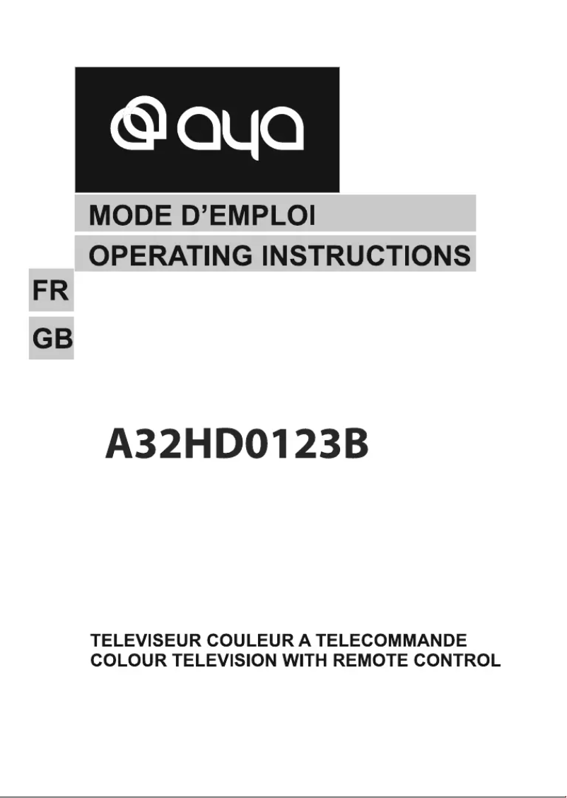 First page image of the manual for A32HD0123B