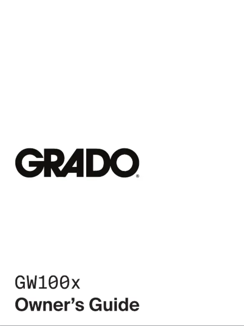 First page image of the manual for GW100x