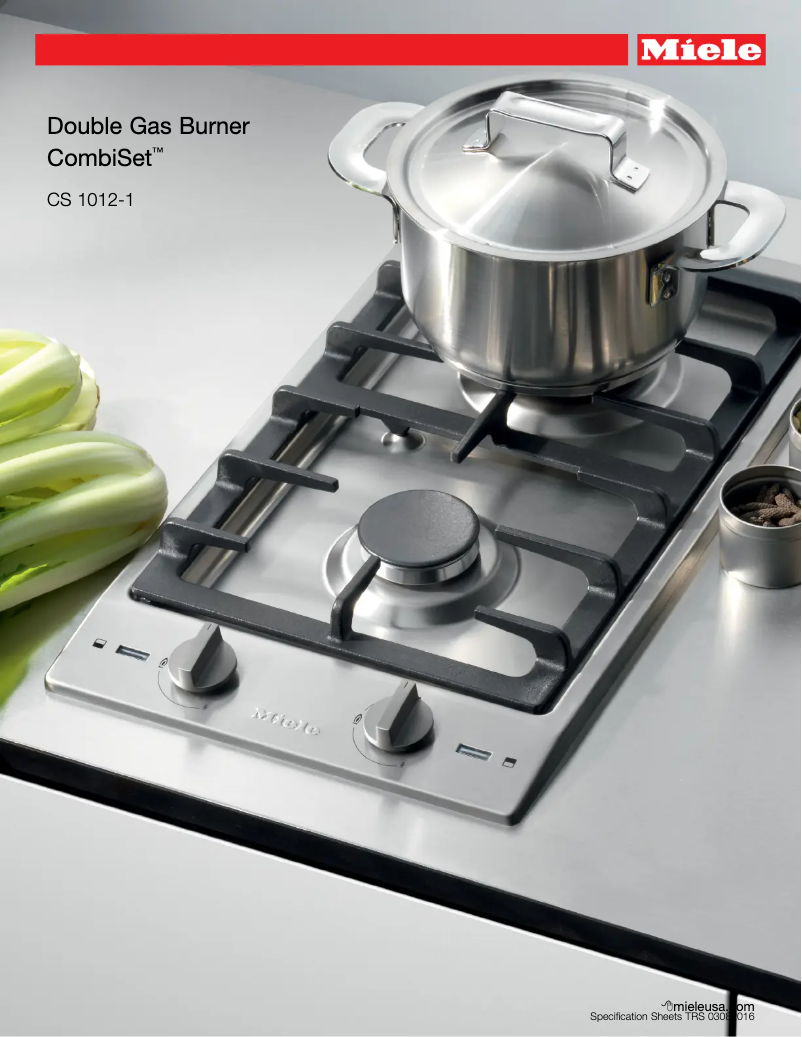 Page 1 of the manual Technical Sheet Miele CS 1012-1