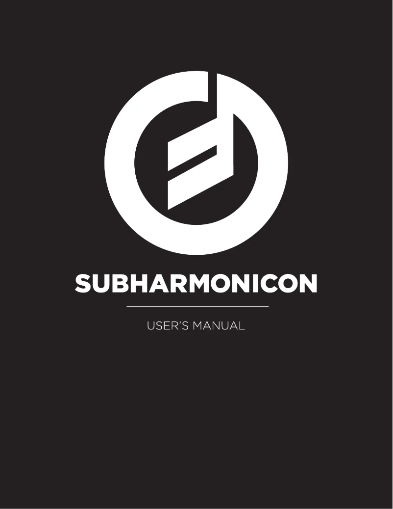 First page image of the manual for Subharmonicon