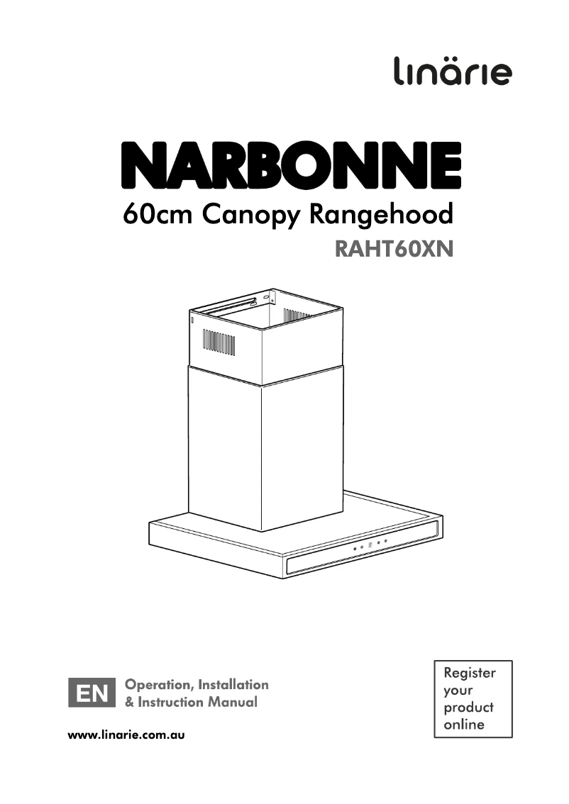 First page image of the manual for Narbonne RAHT60XN