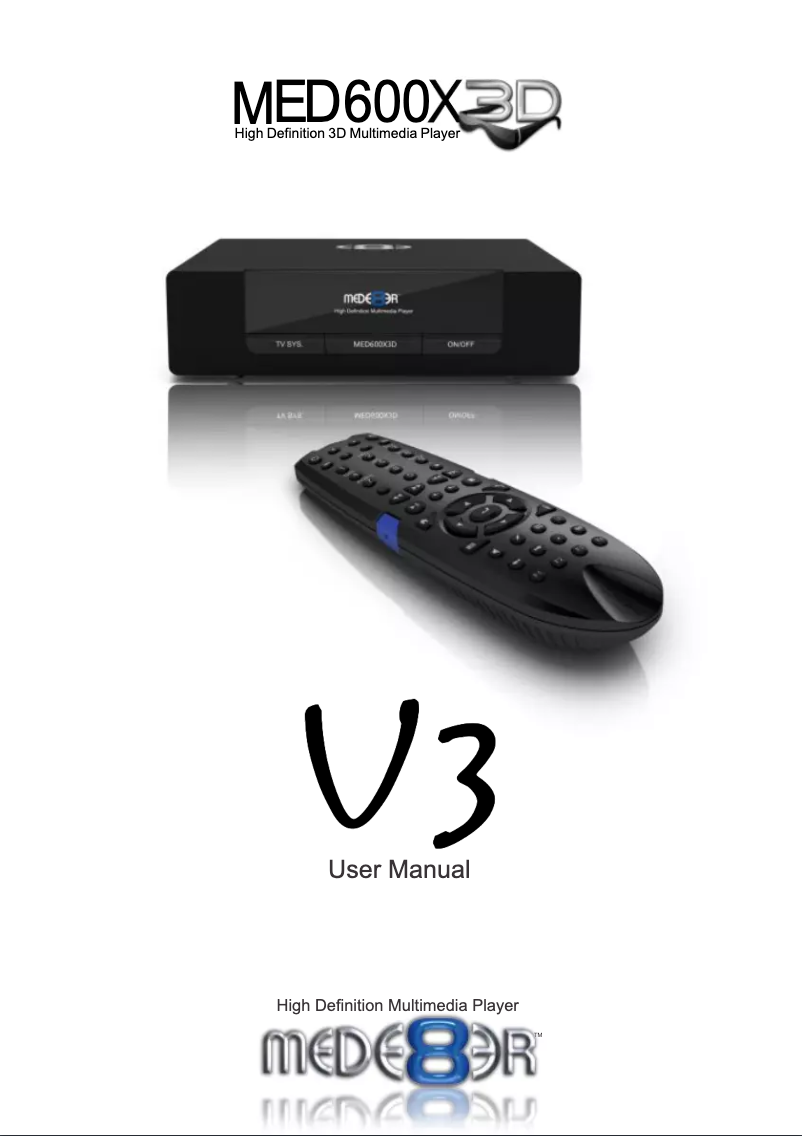 First page image of the manual for MED600X3D/KEY