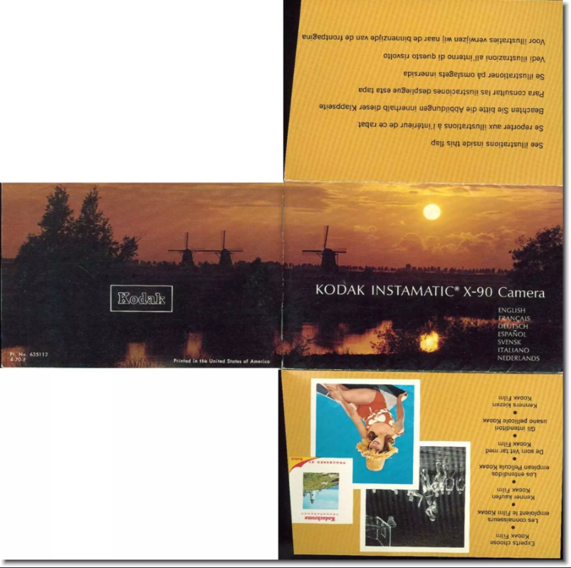 First page image of the manual for Instamatic X-90