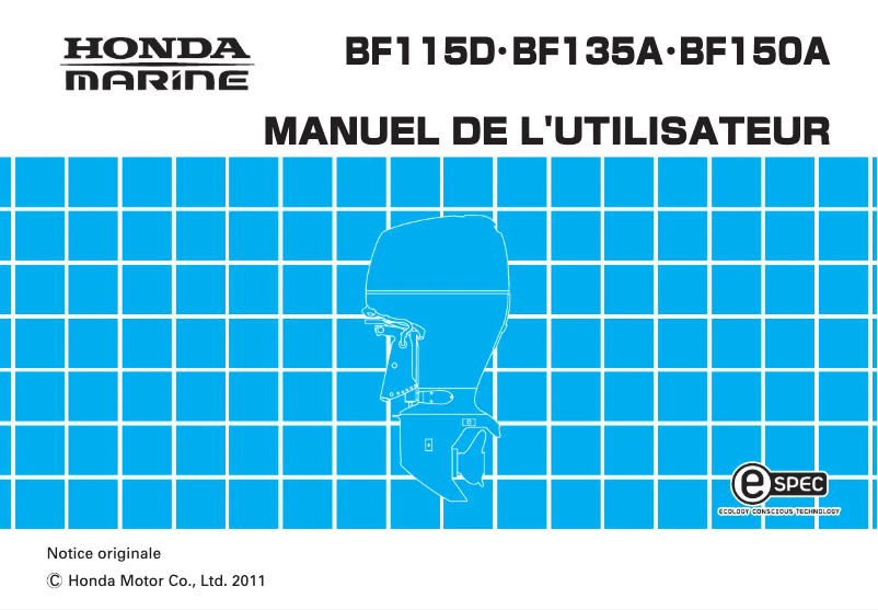 Page 1 of the manual User Manual Honda BF115D (2011)
