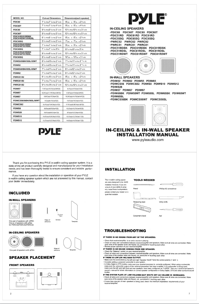 First page image of the manual for PWRC52
