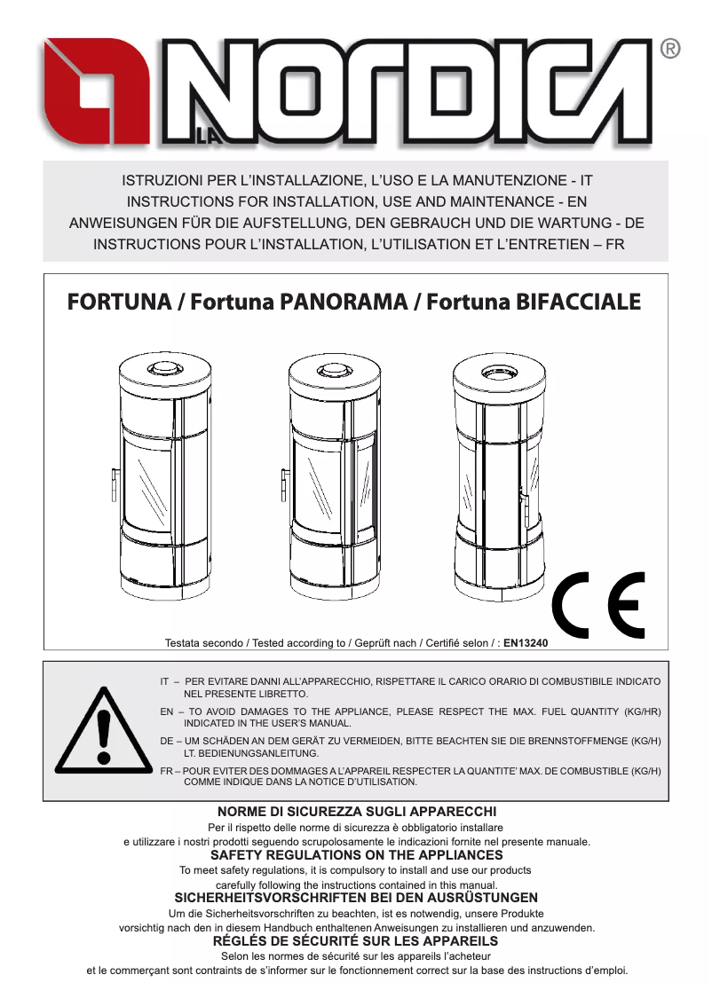 Page 1 of the manual User Manual La Nordica Fortuna Bifacciale