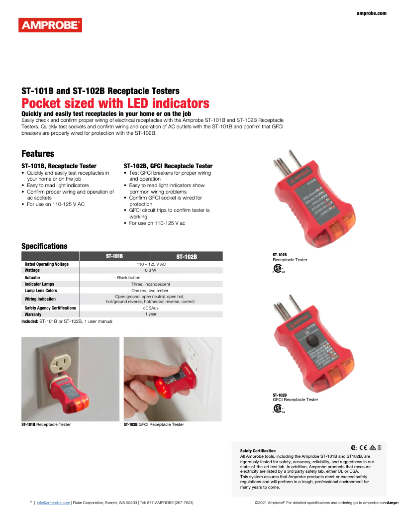 First page image of the manual for ST-101B