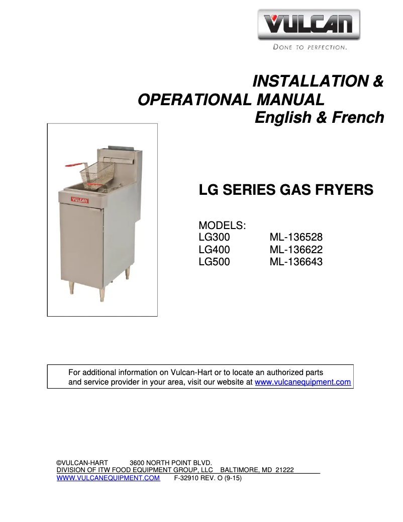 Page 1 of the manual User Manual Vulcan LG300