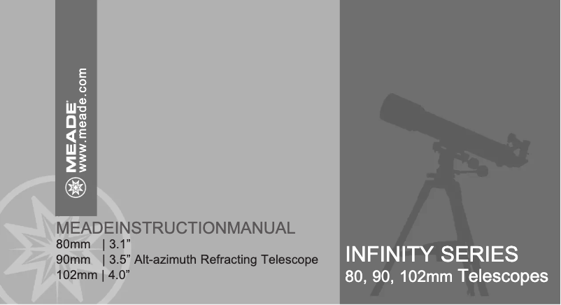 Page 1 of the manual User Manual Meade Infinity 102mm