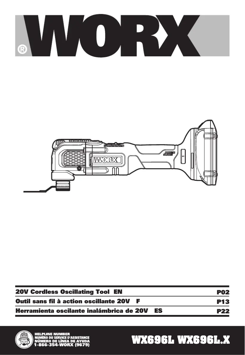 Page 1 of the manual User Manual Worx WX696L.1