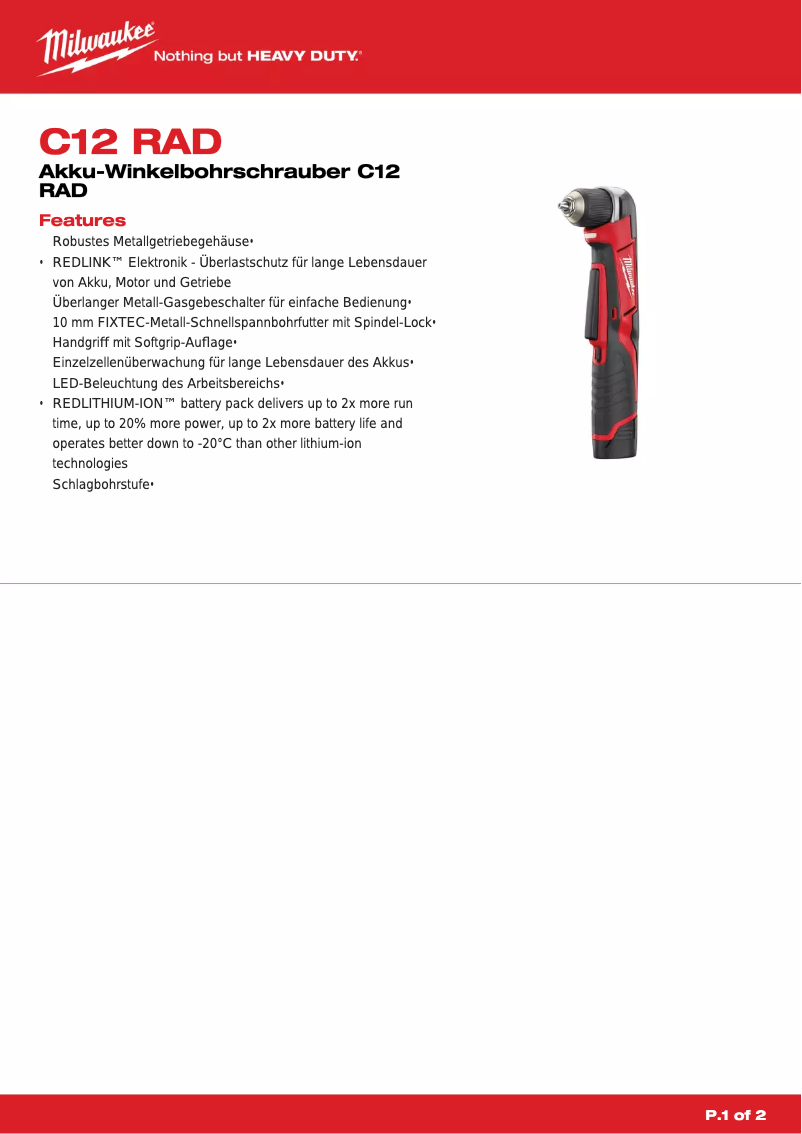 First page image of the manual for C 12 RAD