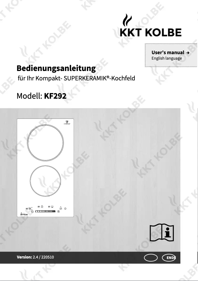 First page image of the manual for KF292