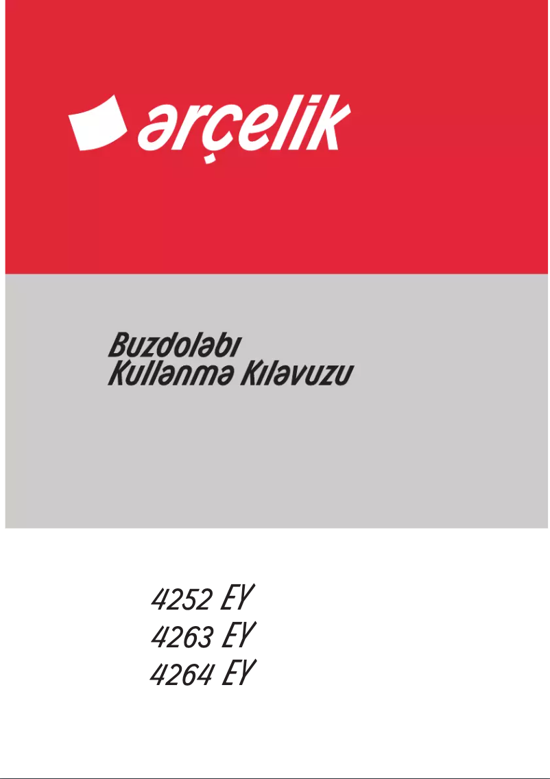 Page 1 of the manual User Manual Arçelik 4264 EY