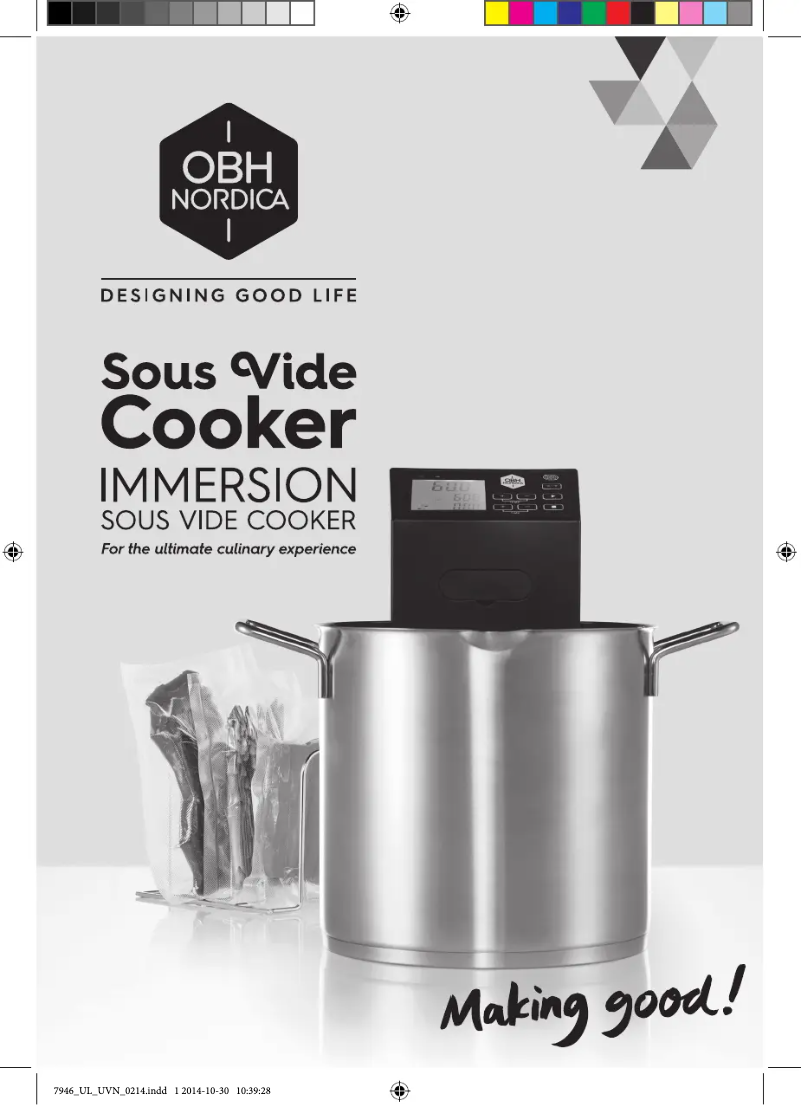 Page 1 of the manual User Manual OBH Nordica Immersion 7946