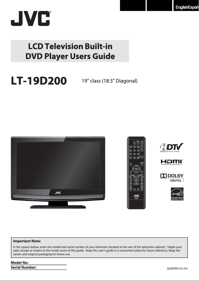 First page image of the manual for LT-19D200