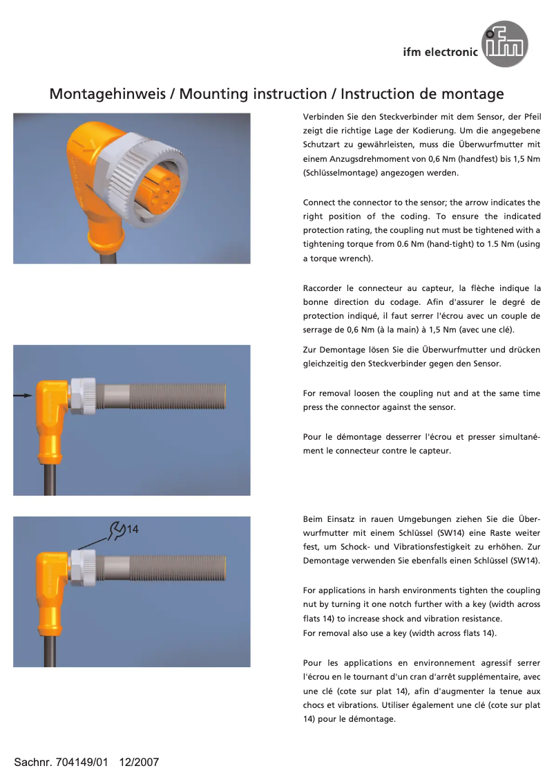 First page image of the manual for EVW159