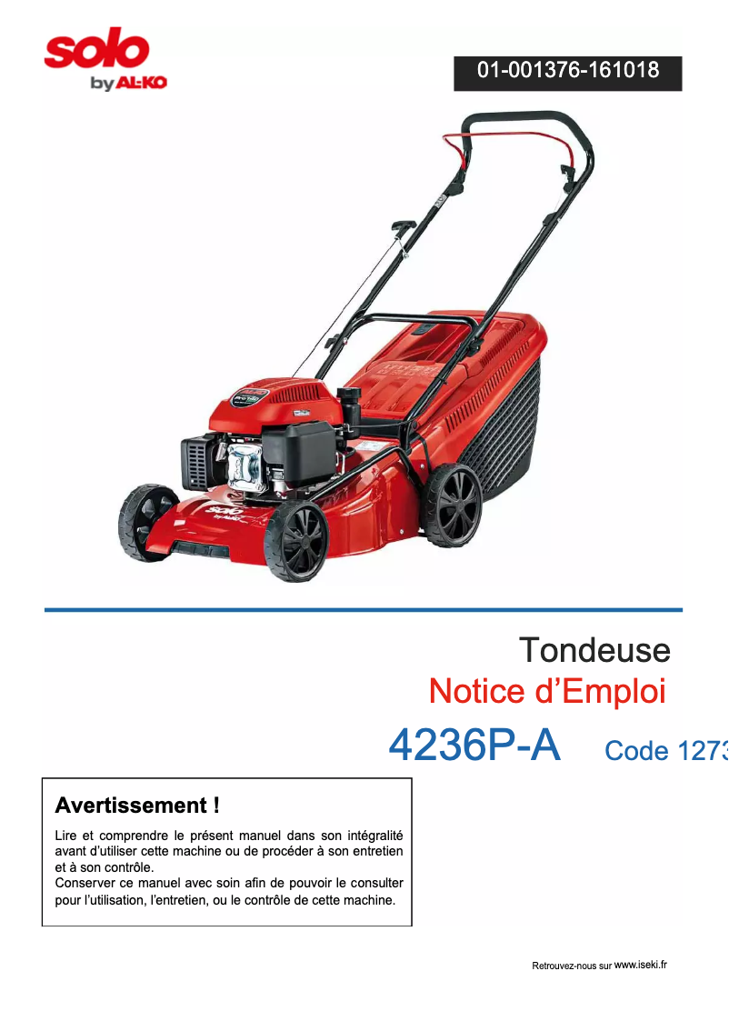 First page image of the manual for 4236P-A