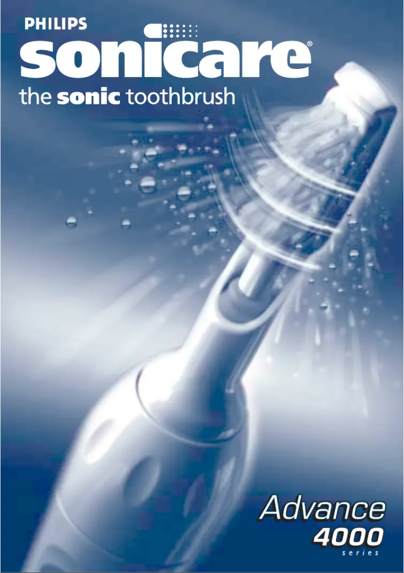First page image of the manual for Sonicare Advance HX4472