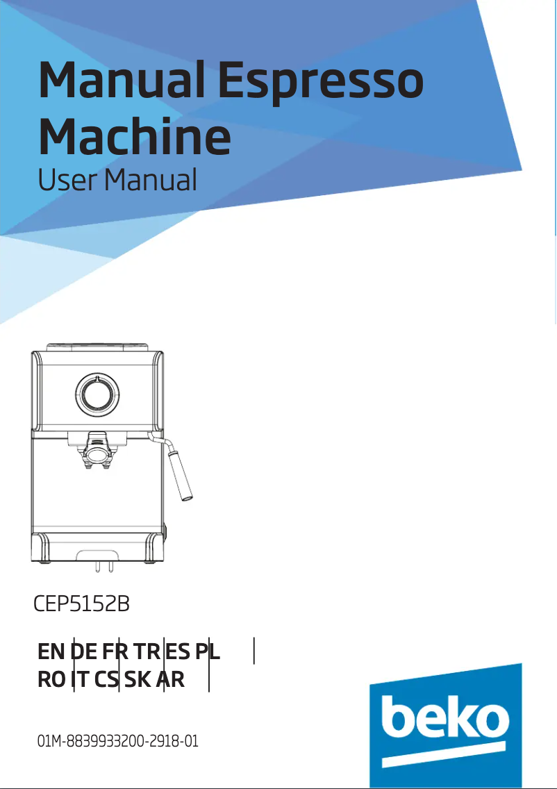Page 1 of the manual User Manual Beko CEP5152