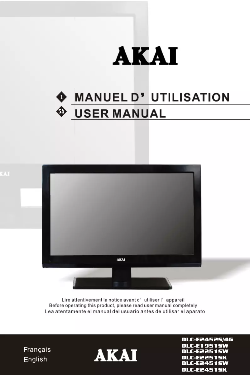 Page 1 of the manual User Manual AKAI DLC-E2251SW