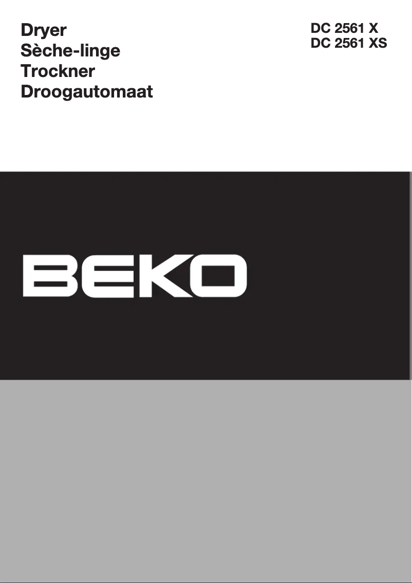 Page 1 of the manual User Manual Beko DC 2561