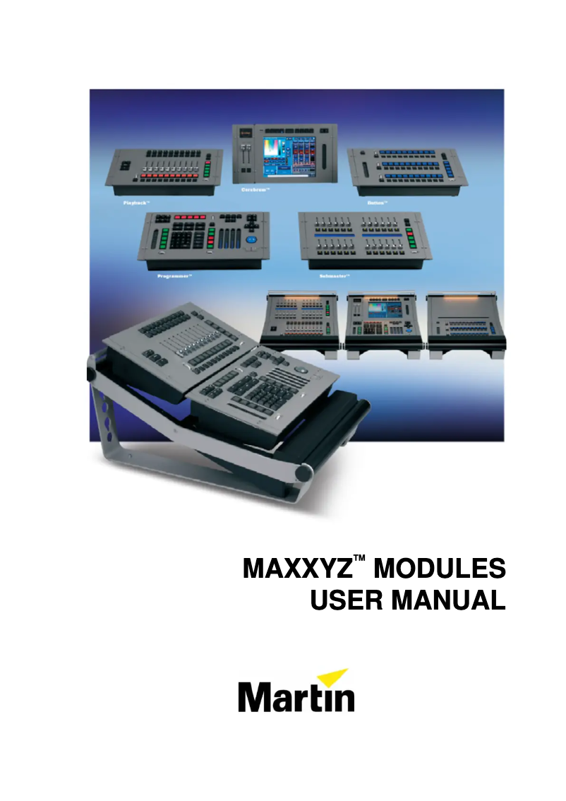 Page 1 of the manual User Manual Martin MaxModule Programmer