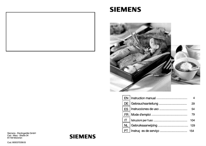 First page image of the manual for EH 975MK21E