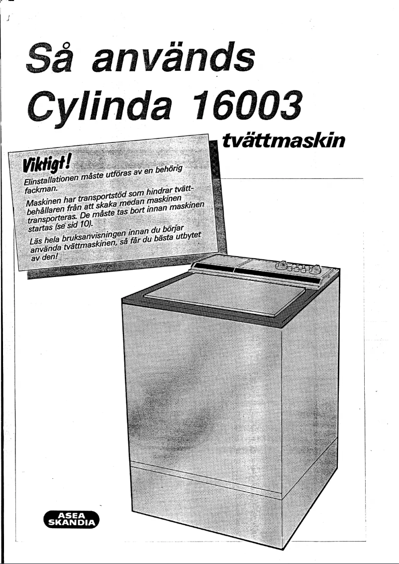 First page image of the manual for 16003