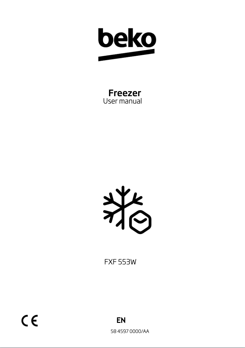Page 1 of the manual User Manual Beko FXF553W
