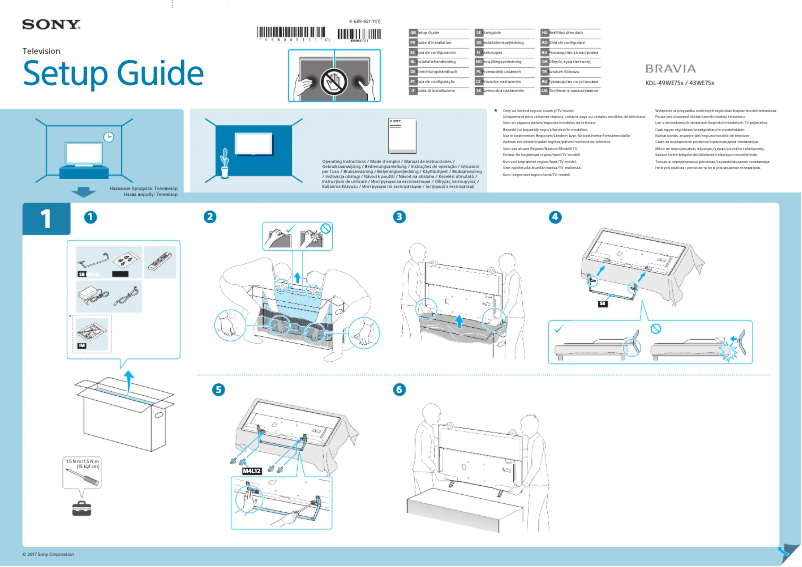 Page 1 of the manual User Manual Sony Bravia KDL-43WE754