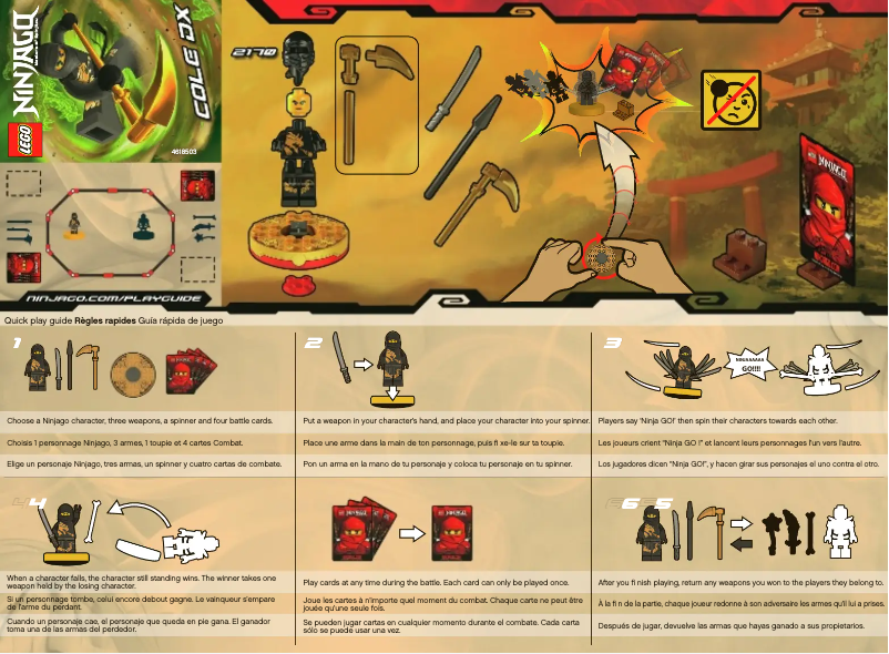 First page image of the manual for NINJAGO 2170