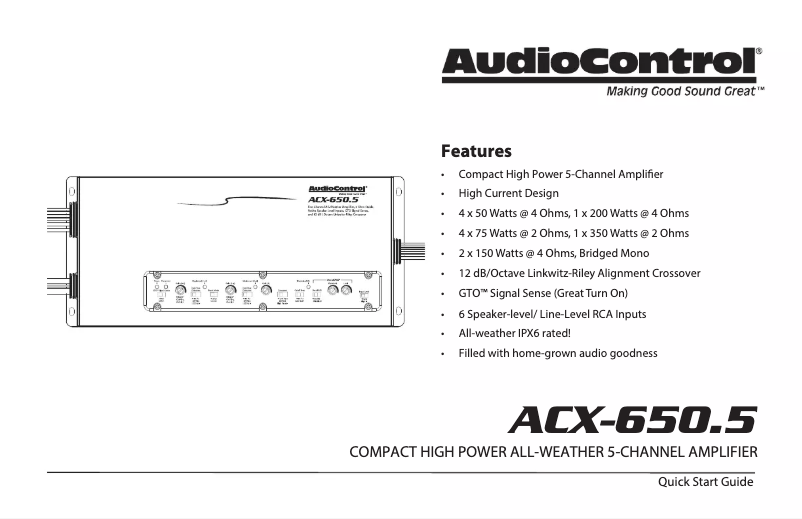 First page image of the manual for ACX-650.5