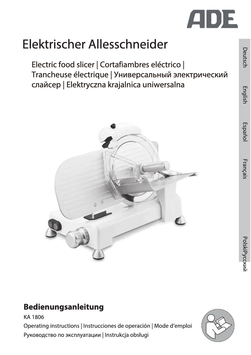 Page 1 of the manual User Manual ADE KA 1806