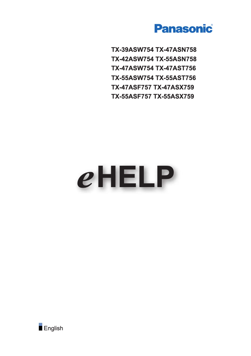 First page image of the manual for TX-47ASX759