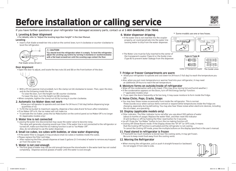 Page 1 of the manual User Manual Samsung RS60T5200B1