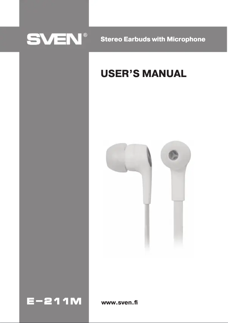 Page 1 of the manual User Manual Sven E-211M