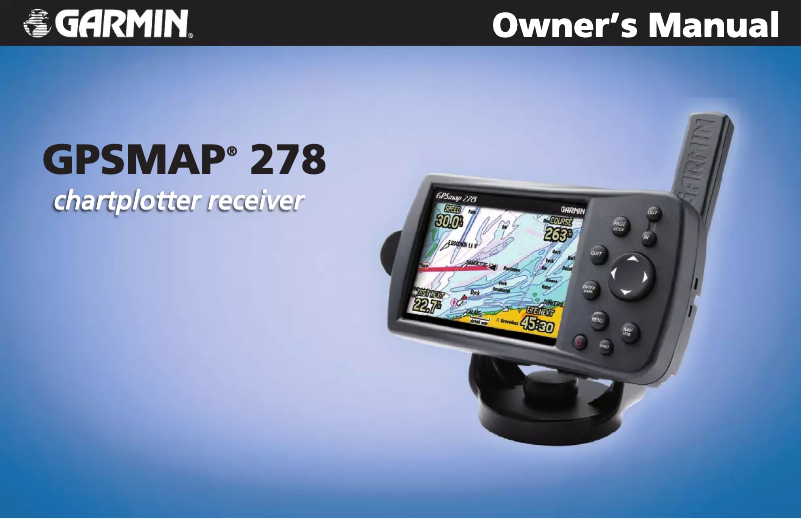 First page image of the manual for GPSMAP 278