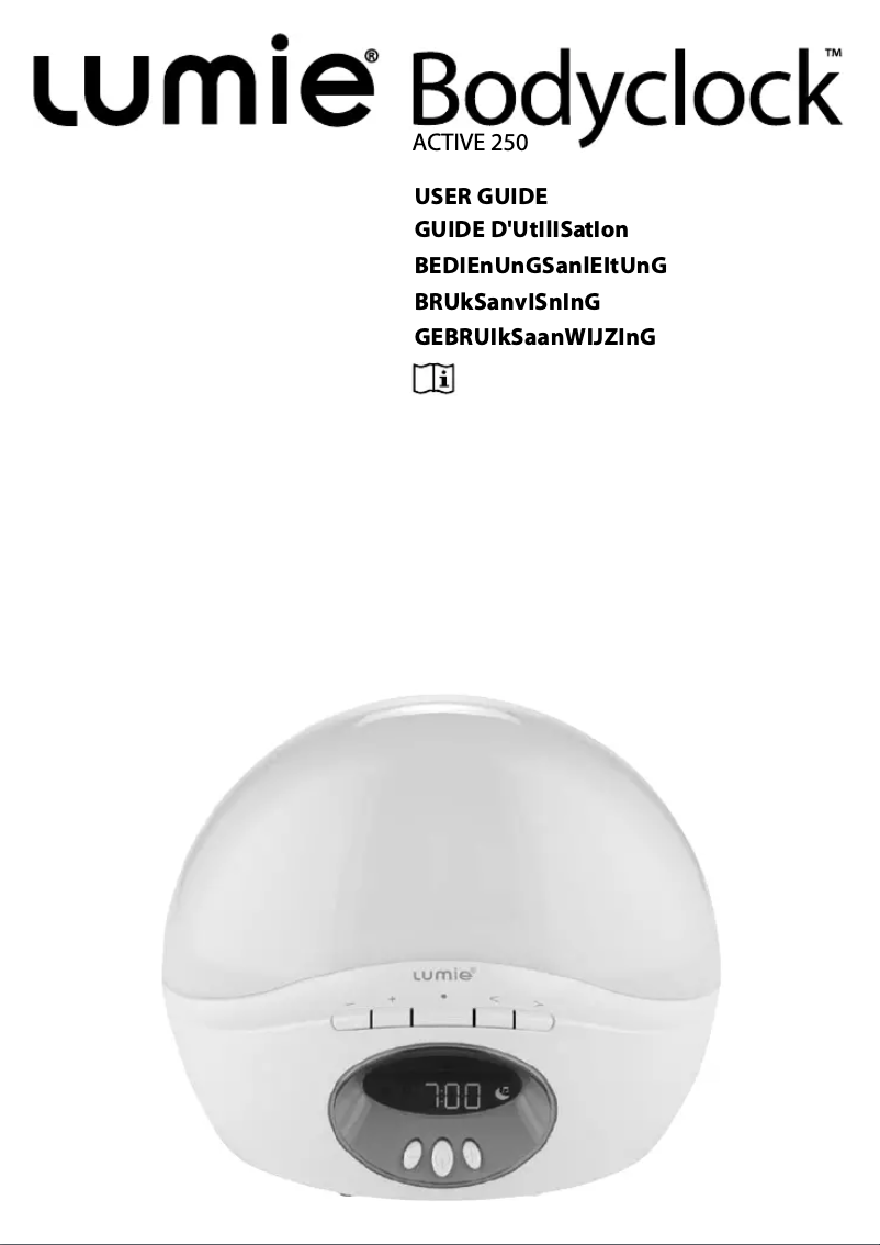 Page 1 of the manual User Manual Lumie BodyClock Active 250